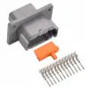 DTM 12 Way Flanged Recep Kit Nickle Stamped