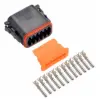 DT 12 Way Plug Kit Stamped Nickle Black