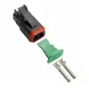 Deutsch DT 2 Way Plug Kit Stamped Nickle Black