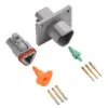 DT 3 Pin Way Flanged Kit Solid Gold