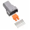 DTM 8 Way Receptacle Kit Nickle Solid 18-16