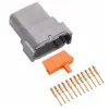 DTM 12 Way Receptacle Kit Gold Solid