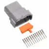 DTM 12 Way Receptacle Kit Solid Black 18-16