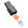 DTM 3 WayReceptacle Kit Nickle Solid 18-16 Black