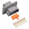 DTM 12 Way Flanged Recep Kit Gold Solid