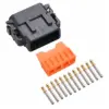 DTM 12 Way Plug Kit Gold Solid Black