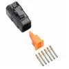 DTM 6 Way Plug Kit Gold Solid Black