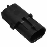 Delphi 12010973 Male 2-Contact Shroud Half Weather Pack Connector