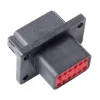 REC, 12P, BLK, E, Flange, A - DT04-12PA-CL06, image 2 of 2