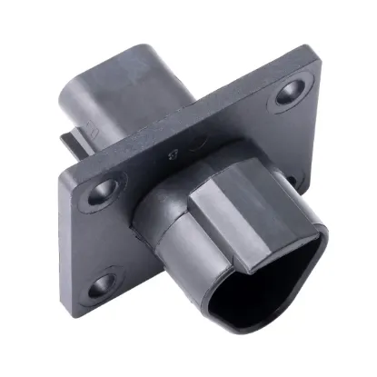 REC, 3P, BLK, E, Flange - DT04-3P-CL06, image 1 of 2
