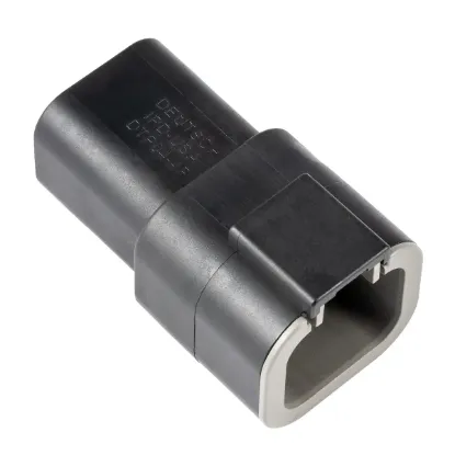 DTP04-4P-E004 Black Receptacle Housing, image 1 of 2
