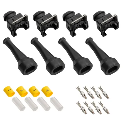 4 CYL Injector Connector Kit W ST Boots - 4CYLK-ST