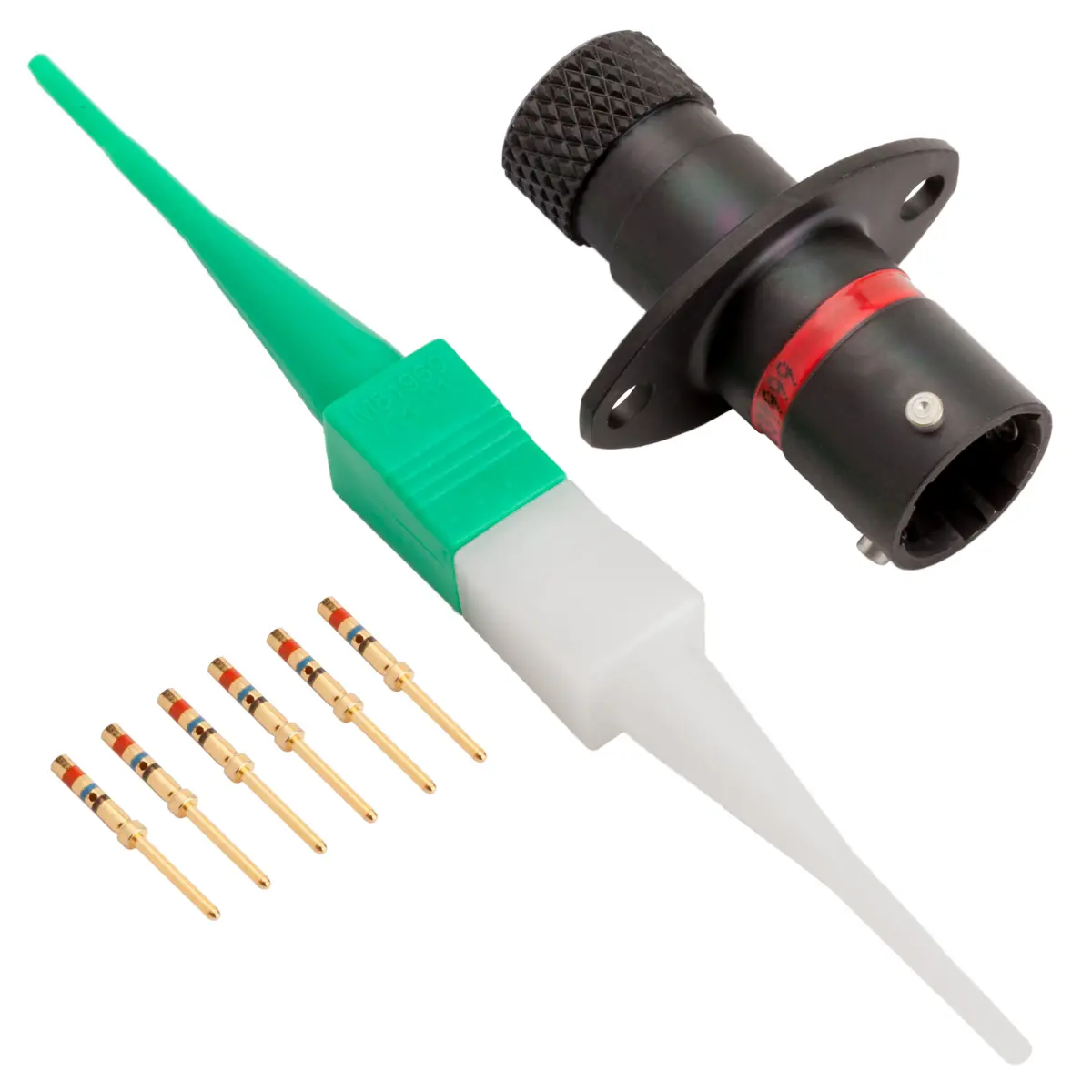AS,6 Way,FLG,Pin,N Key,Red - AS008-35PN