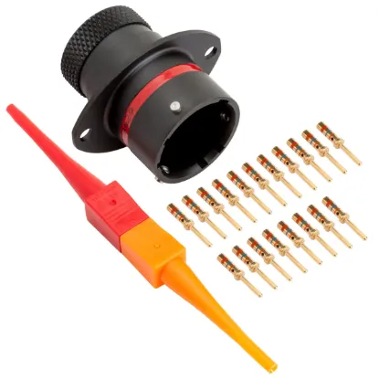 AS,19 Way,FLG,Pin,N Key,Red - AS014-19PN