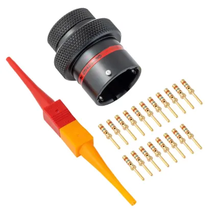 AS,19 Way,Inline,Pin,N Key,Red - AS114-19PN