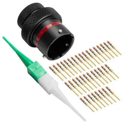 AS,37 Way,Inline,Pin,N Key,Red - AS114-35PN