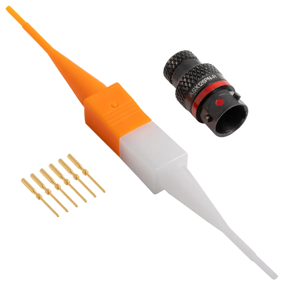 ASX,6 Way,Inline,Pin,N Key,Red - ASX102-06PN-HE