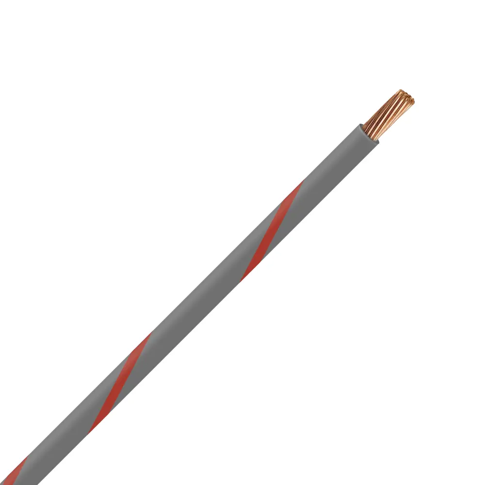 TXL 14 Gray/Red Striped Wire - TXL-14-82