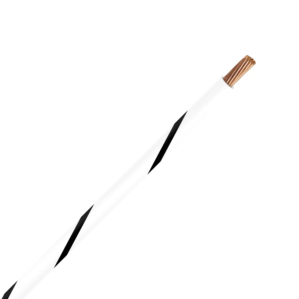 TXL 18 White/Black Striped Wire - TXL-18-90