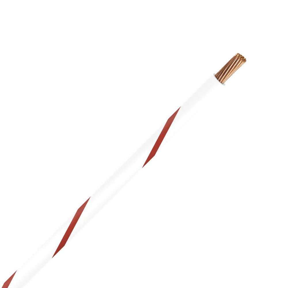 TXL 18 White/Red Striped Wire - TXL-18-92