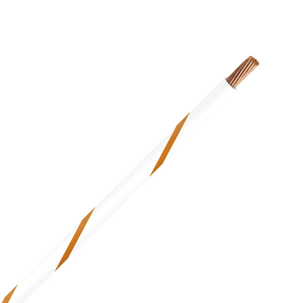TXL 20 White/Orange Striped Wire - TXL-20-93