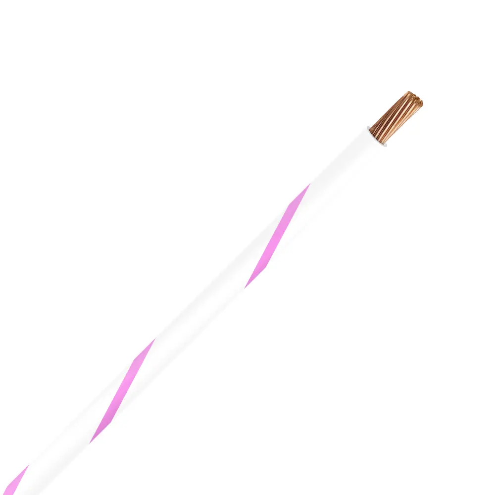 TXL 20 White/Pink Striped Wire - TXL-20-9P