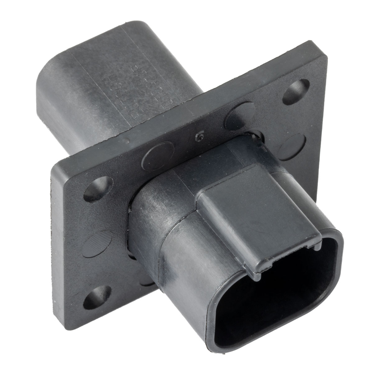 REC, 4P, BLK, E, Flange - DT04-4P-CL06