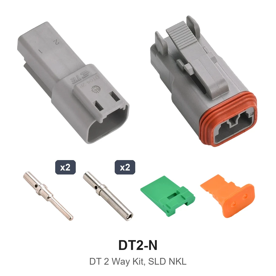 Deutsch DT 2 Way Kit Solid Nickel - DT2-N