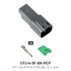 Deutsch DT 2 Way Receptacle Kit Solid Nickel Black - DT2-N-SF-BK-RCP