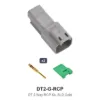 Deutsch DT 2 Way Receptacle Kit Solid Gold - DT2-G-RCP