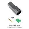 Deutsch DT 2 Way Receptacle Kit Solid Gold Black - DT2-G-BK-RCP
