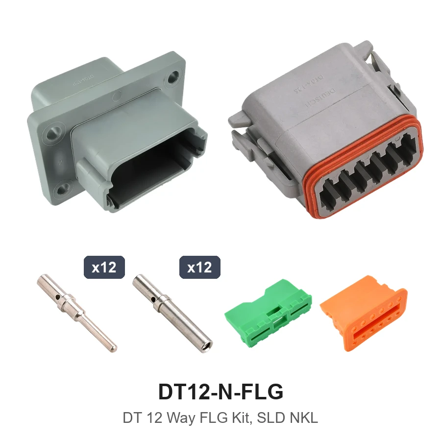 DT 12 Way Flanged Kit Solid Nickel - DT12-N-FLG