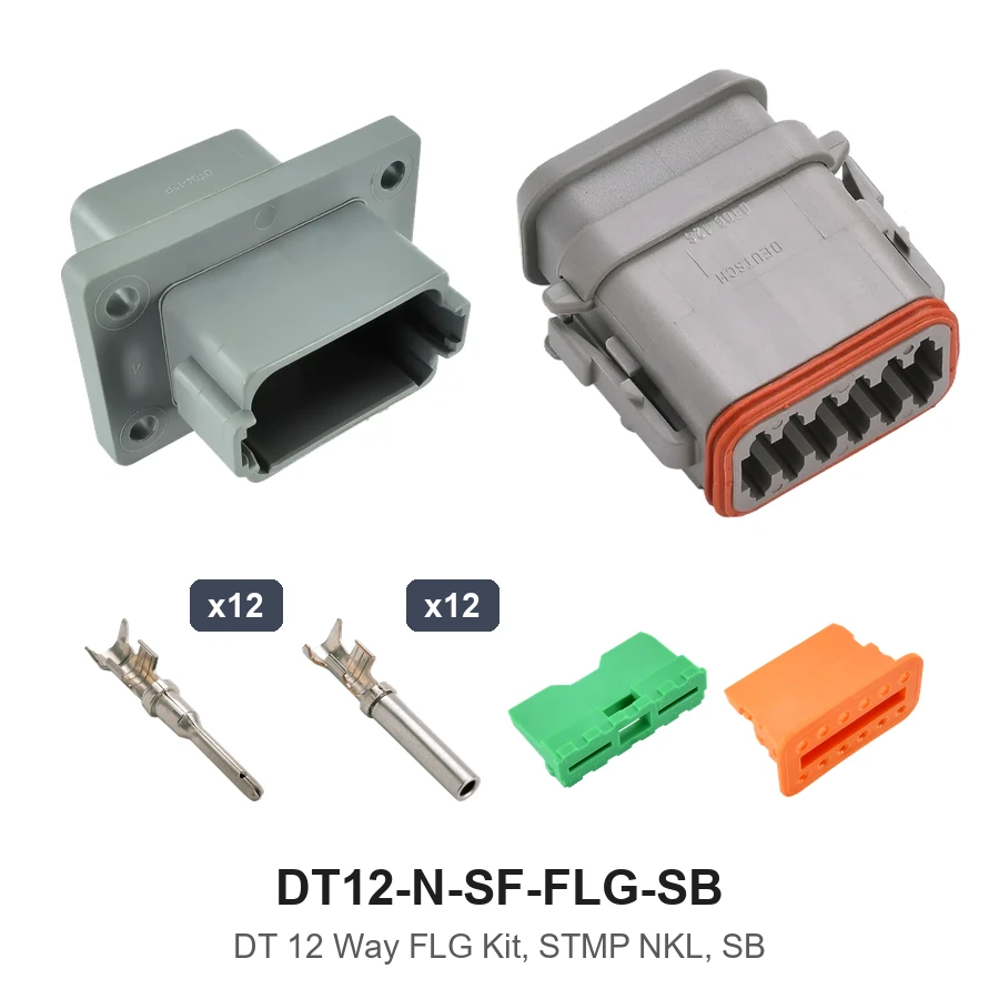 DT 12 Way FLG Kit, STMP NKL, SB - DT12-N-SF-FLG-SB