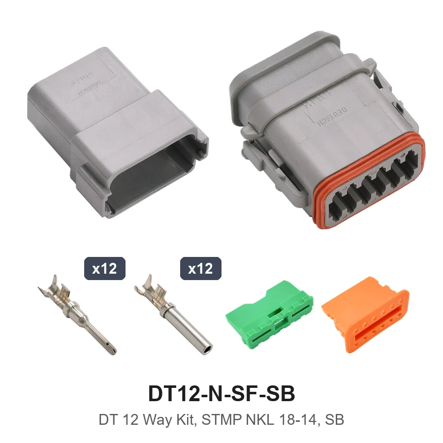 DT 12 Way Kit Stamped Nickel SB - DT12-N-SF-SB