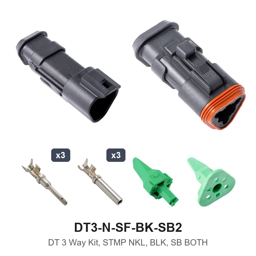DT 3 Way Kit, STMP NKL, BLK, SB Both - DT3-N-SF-BK-SB2