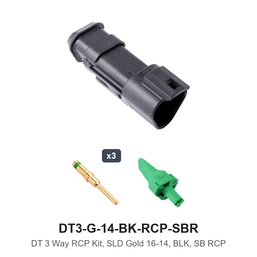 DT 3 Way RCP Kit, SLD Gold 16-14, BLK, SB RCP - DT3-G-14-BK-RCP-SBR