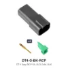DT 4 Way Black Receptacle Kit Solid Gold - DT4-G-BK-RCP