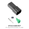 DT 4 Way Black Receptacle Kit Solid Nickel 16-14 - DT4-N-14-BK-RCP