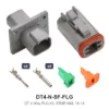 DT 4 Way Flanged Kit Stamped Nickel - DT4-N-SF-FLG