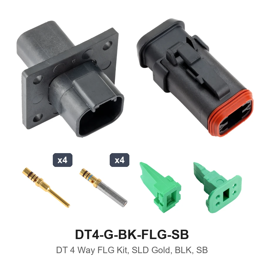 DT 4 Way FLG Kit, SLD Gold, BLK, SB - DT4-G-BK-FLG-SB
