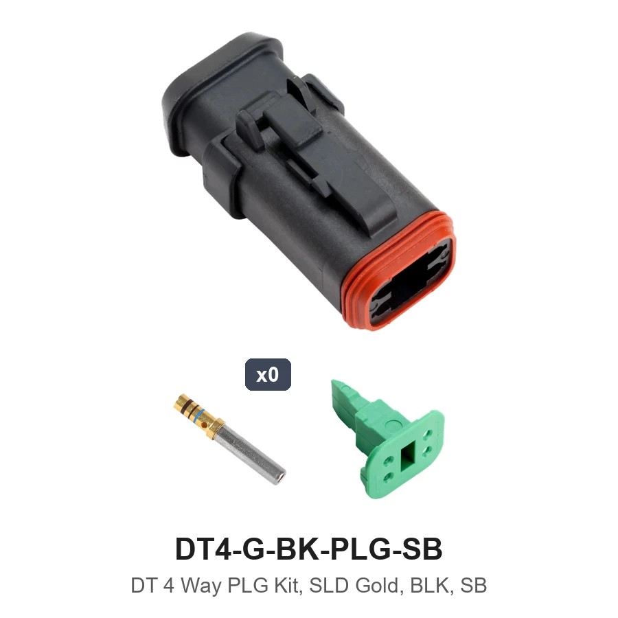 DT 4 Way PLG Kit, SLD Gold, BLK, SB - DT4-G-BK-PLG-SB