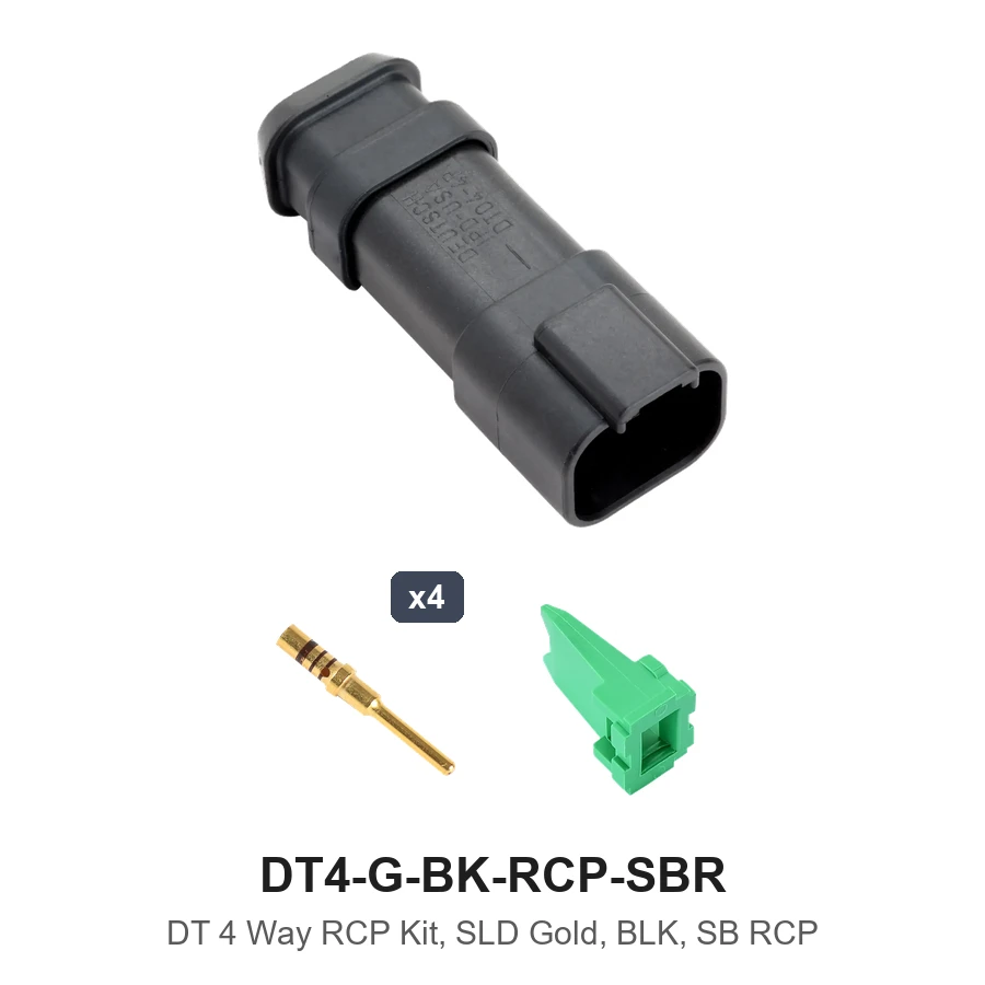 DT 4 Way RCP Kit, SLD Gold, BLK, SB RCP - DT4-G-BK-RCP-SBR