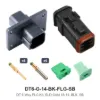 DT 6 Way FLG Kit, SLD Gold 16-14, BLK, SB - DT6-G-14-BK-FLG-SB