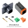 DT 6 Way FLG Kit, SLD Gold, BLK - DT6-G-BK-FLG