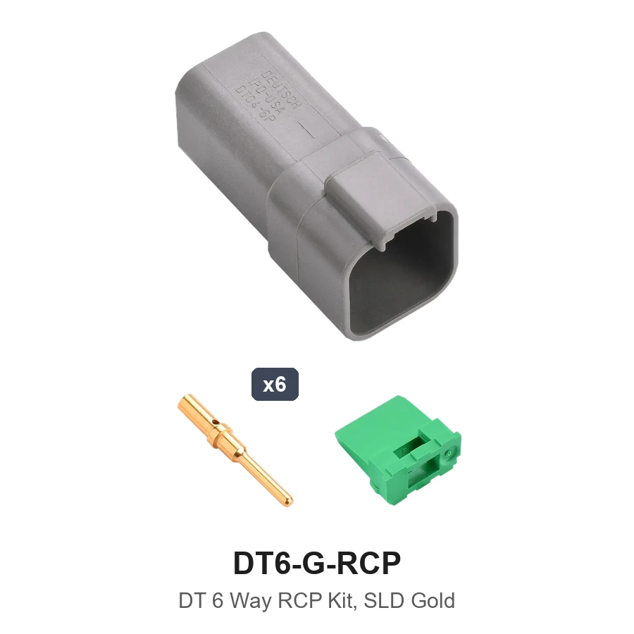 DT 6 Way Receptacle Kit Solid Gold - DT6-G-RCP
