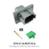 DT 8 Way Flancged Solid Gold 16-14 Recep - DT8-G-14-RCP-FLG