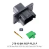 DT 8 Way FLG RCP Kit, SLD Gold, BLK A-KEY - DT8-G-BK-RCP-FLG-A