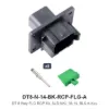 DT 8 Way FLG RCP Kit, SLD NKL 16-14, BLK A-KEY - DT8-N-14-BK-RCP-FLG-A
