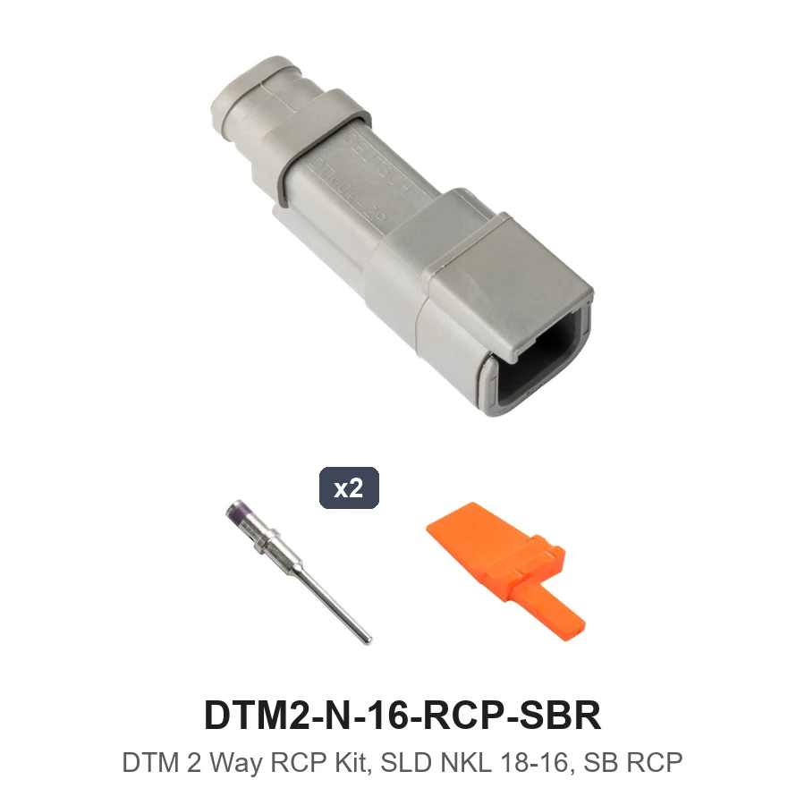 DTM 2 Way RCP Kit, SLD NKL 18-16, SB RCP - DTM2-N-16-RCP-SBR
