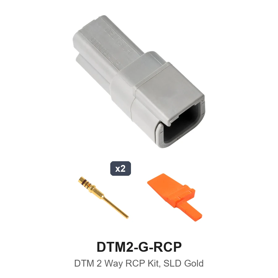 DTM 2 Way Receptacle Kit Gold Solid - DTM2-G-RCP